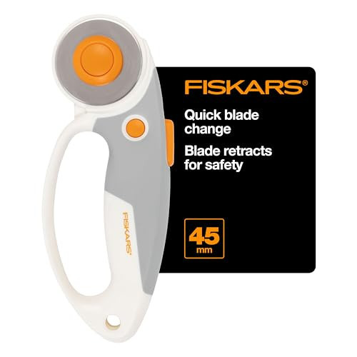 Fiskars Loop Rotary Cutter, Titanium 45mm Blade, Ideal for Cutting Multiple Layers, For Fabric, Felt, Vinyl and Crafts, Softgrip Handle | Amazon (US)