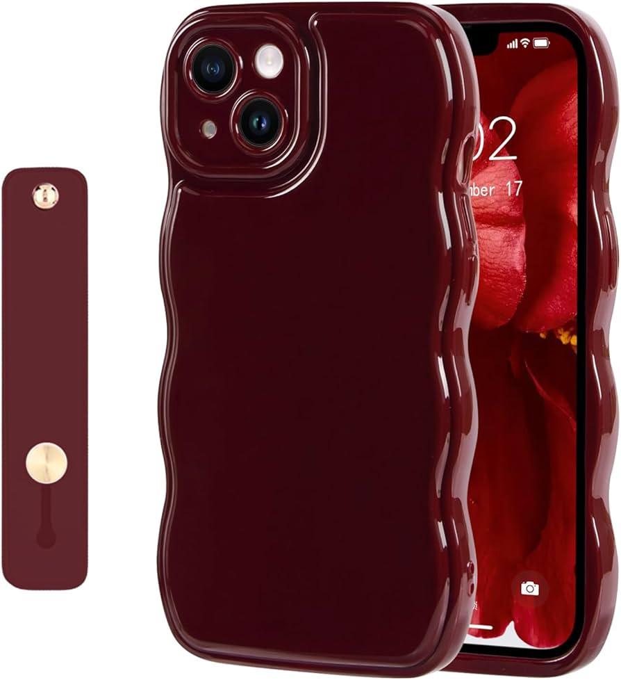 NITITOP Compatible with iPhone 14 Plus Case Cute Simple Wave Design Stylish Wavy Curly Frame with... | Amazon (US)
