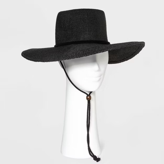 Women's Straw Boater Hat with Chin Strap - Universal Thread™ | Target