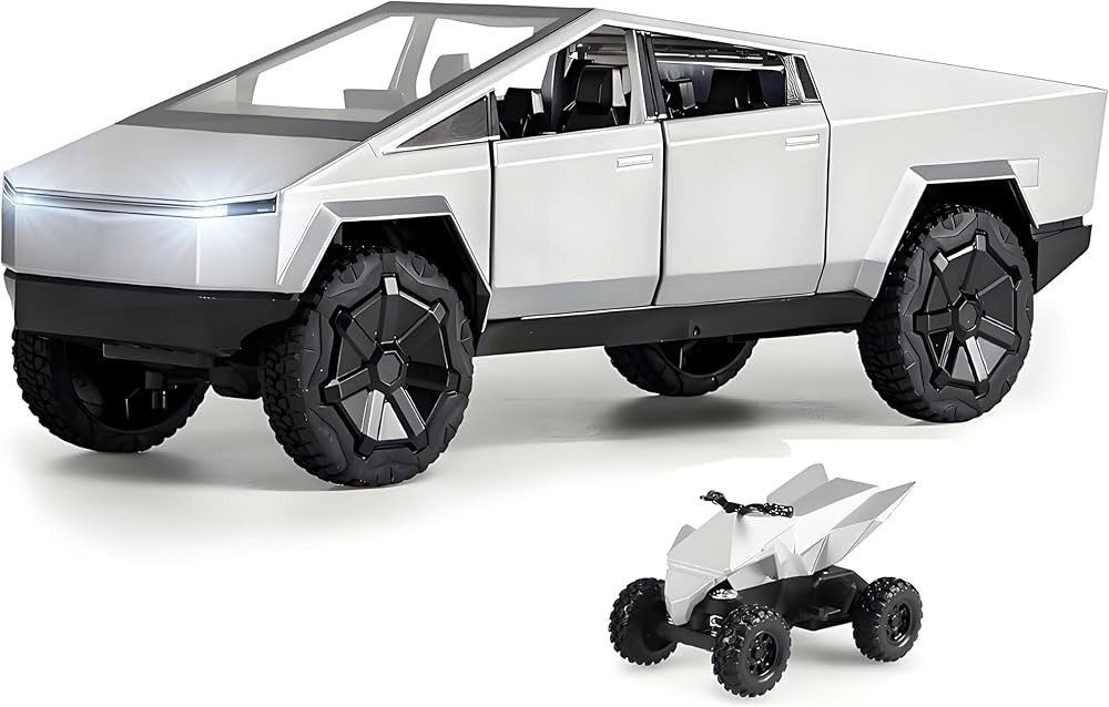 Toy Trucks with Motorcycle for Boys Girl Women Adult Diecast Metal Cybertruck Model Pickup Truck ... | Amazon (US)