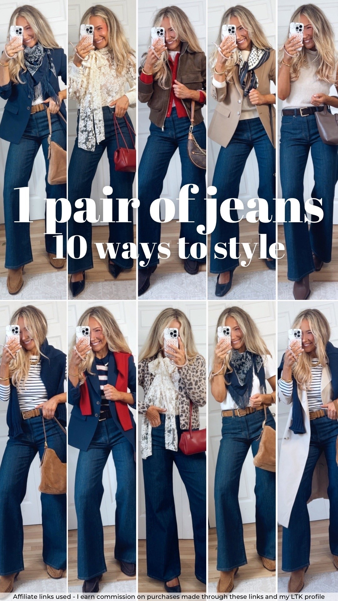 Affiliate links - I earn commission on purchases made through my links

10 ways to style one pair of jeans this fall!

Casual fall outfits women