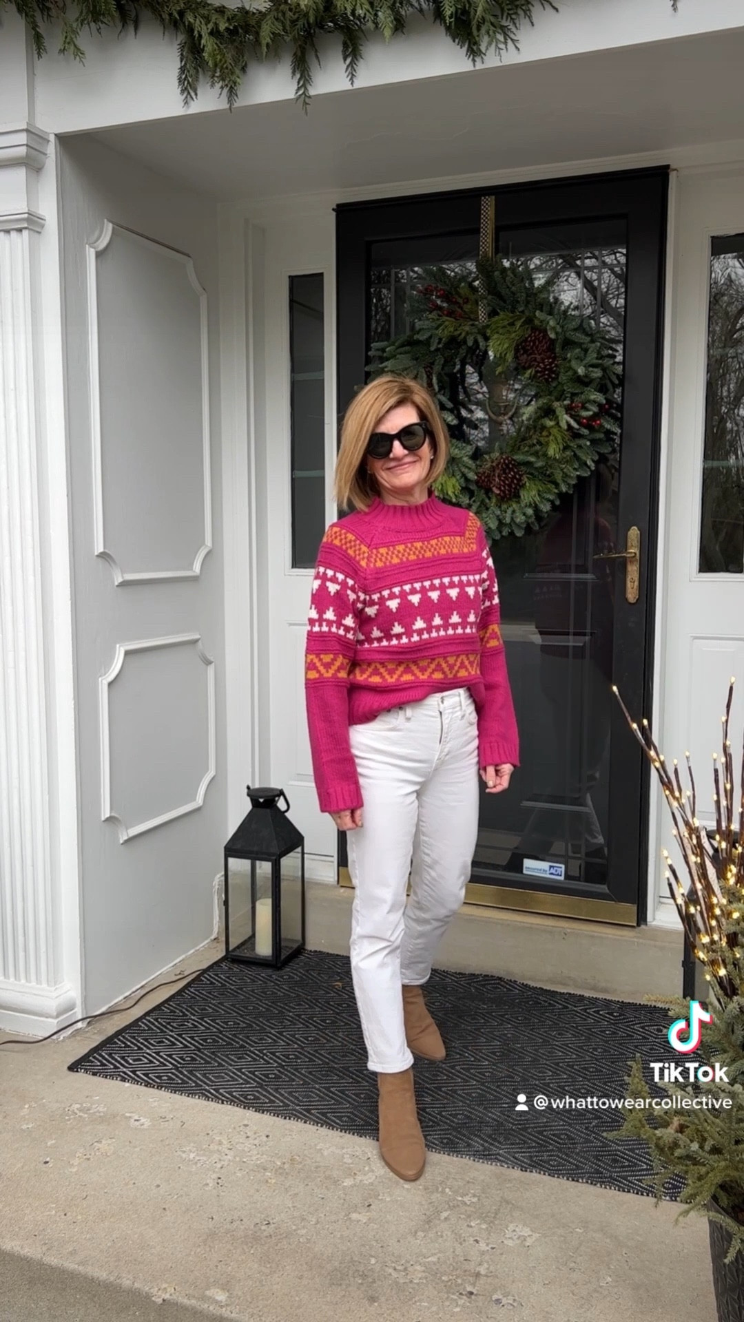 Such a great sweater that just got restocked! Wearing an xs. Pants run big. Wearing 25P

#LTKGiftGuide #LTKHoliday #LTKSeasonal