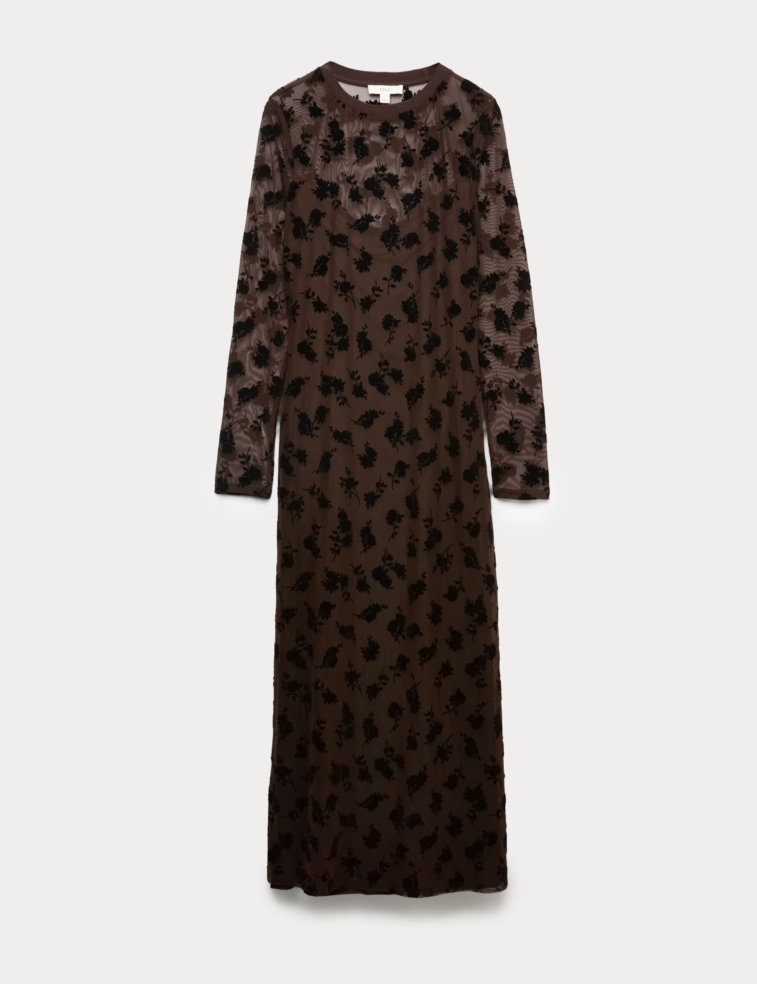 Devoré Floral Round Neck Midaxi Dress | Marks & Spencer (UK)