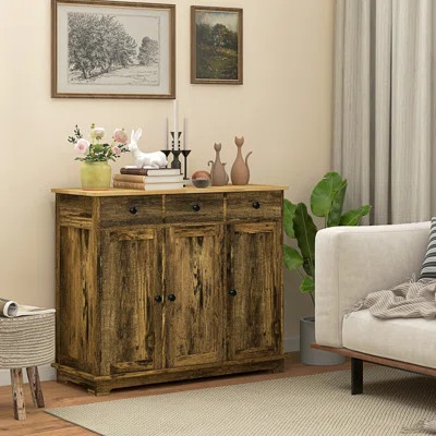 3 Drawers Sideboard, Modern Kitchen Storage Cabinet, Coffee Bar Cabinet, Dining Room Cabinet | Wayfair North America