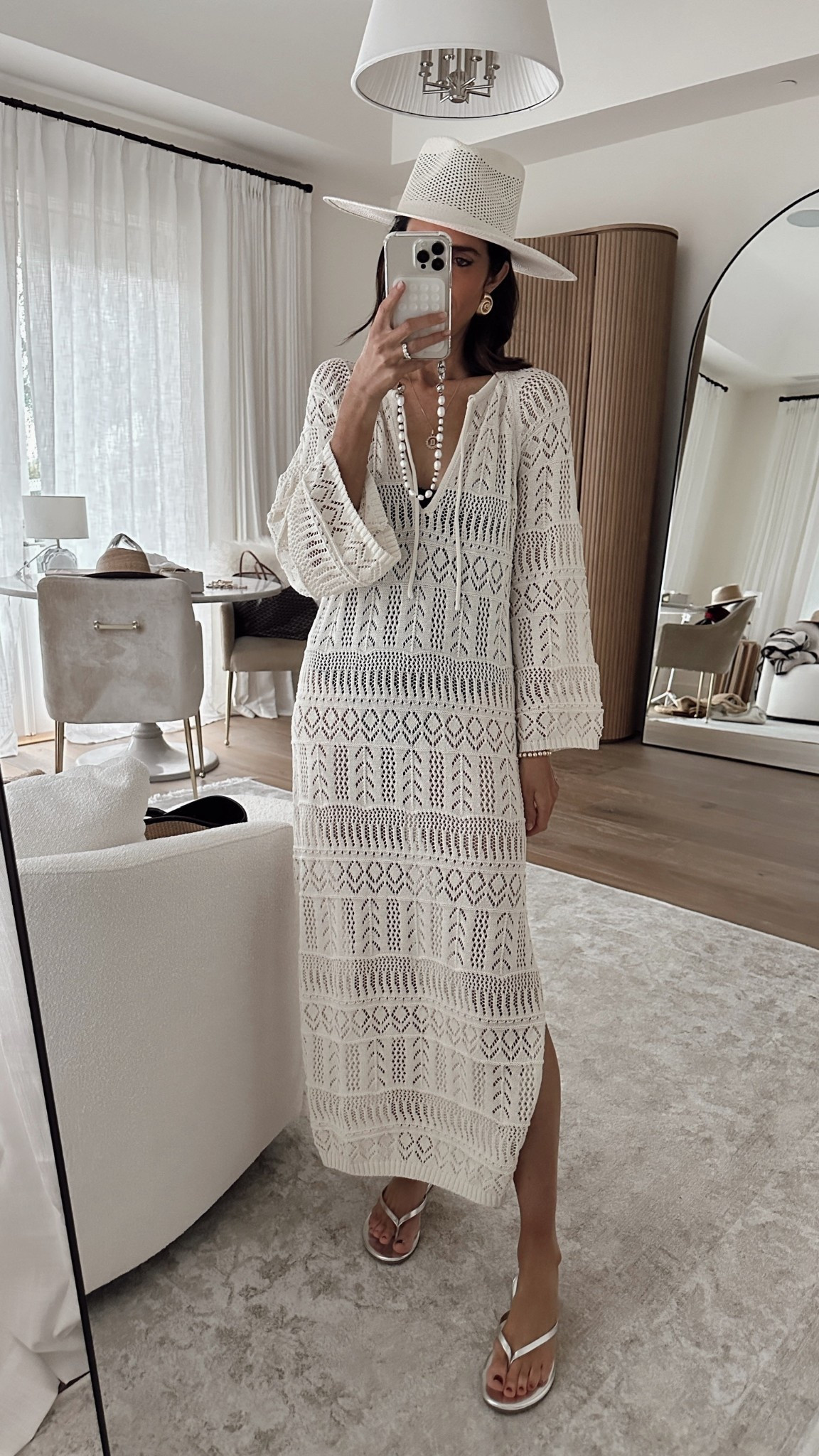 This swim coverup was love at first sight! It's under $100but definitely looks expensive and great quality. I'm just shy of 5-7" wearing the size XS and size 4 one piece.

#LTKTravel #LTKootd #LTKSeasonal