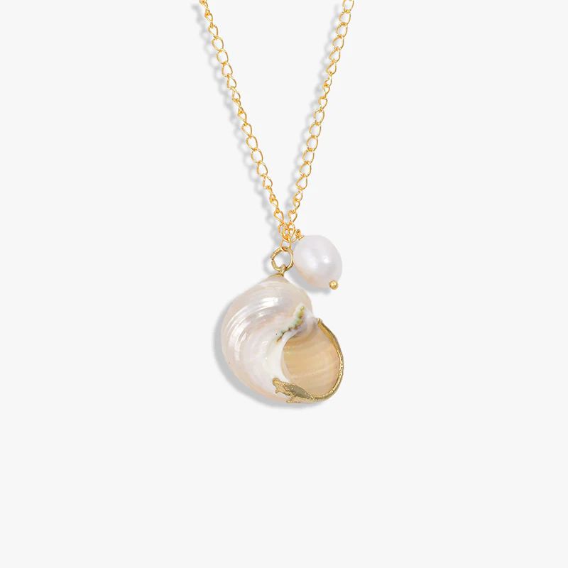 Ocean Shell and Pearl Pendant Necklace | Victoria Emerson