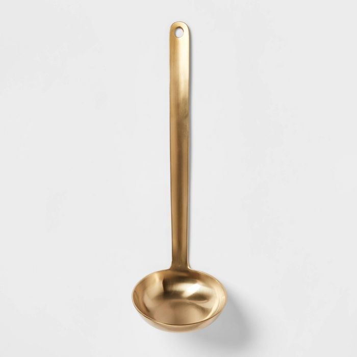 Stainless Steel Brass Finish Spoon Ladle - Threshold&#8482; | Target