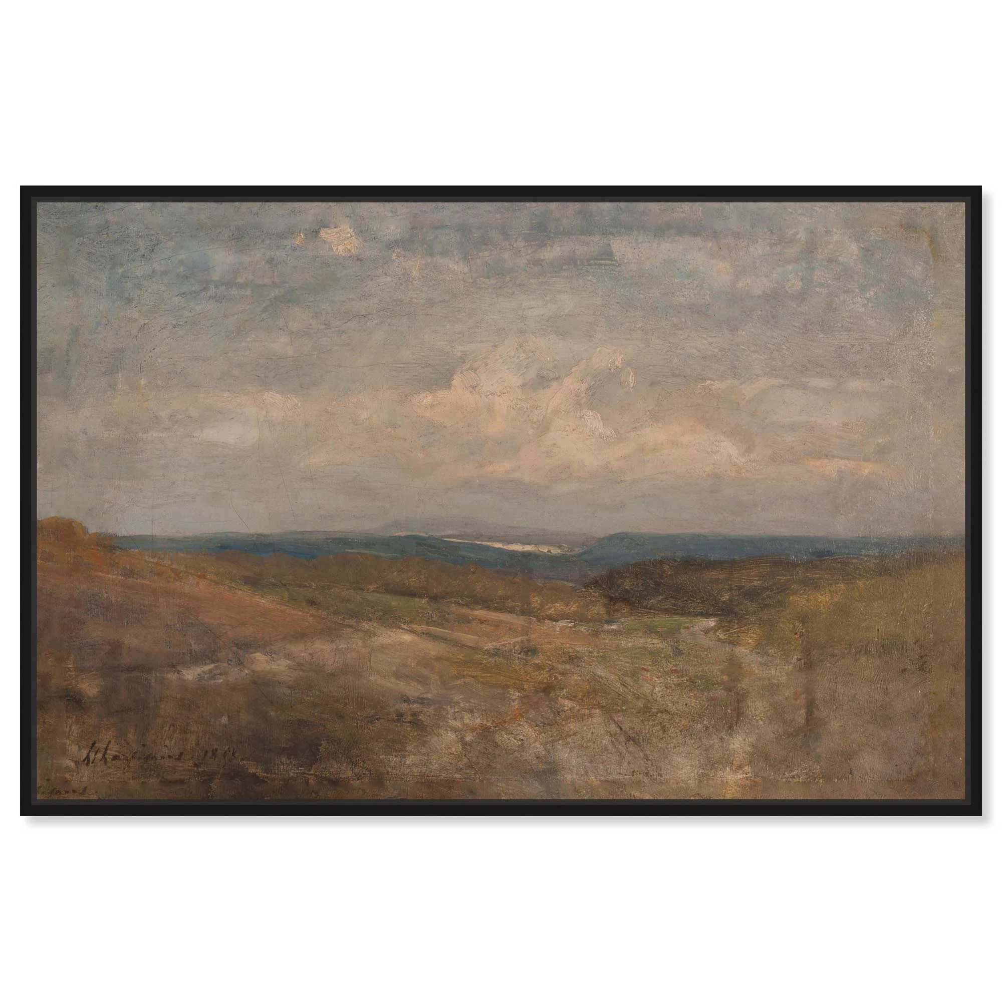 Hill Top View Canvas Vintage Landscape Art by Art Remedy | Wayfair North America