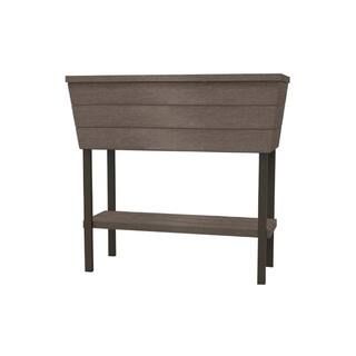 Keter Urban Bloomer 32.3 in. W x 30.7 in. H Brown Resin Raised Garden Bed 233061 - The Home Depot | The Home Depot
