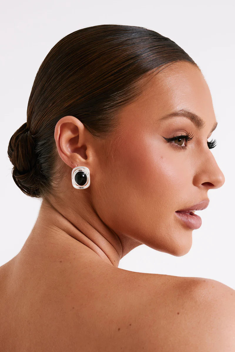 Loti Statement Earrings - Silver | MESHKI US