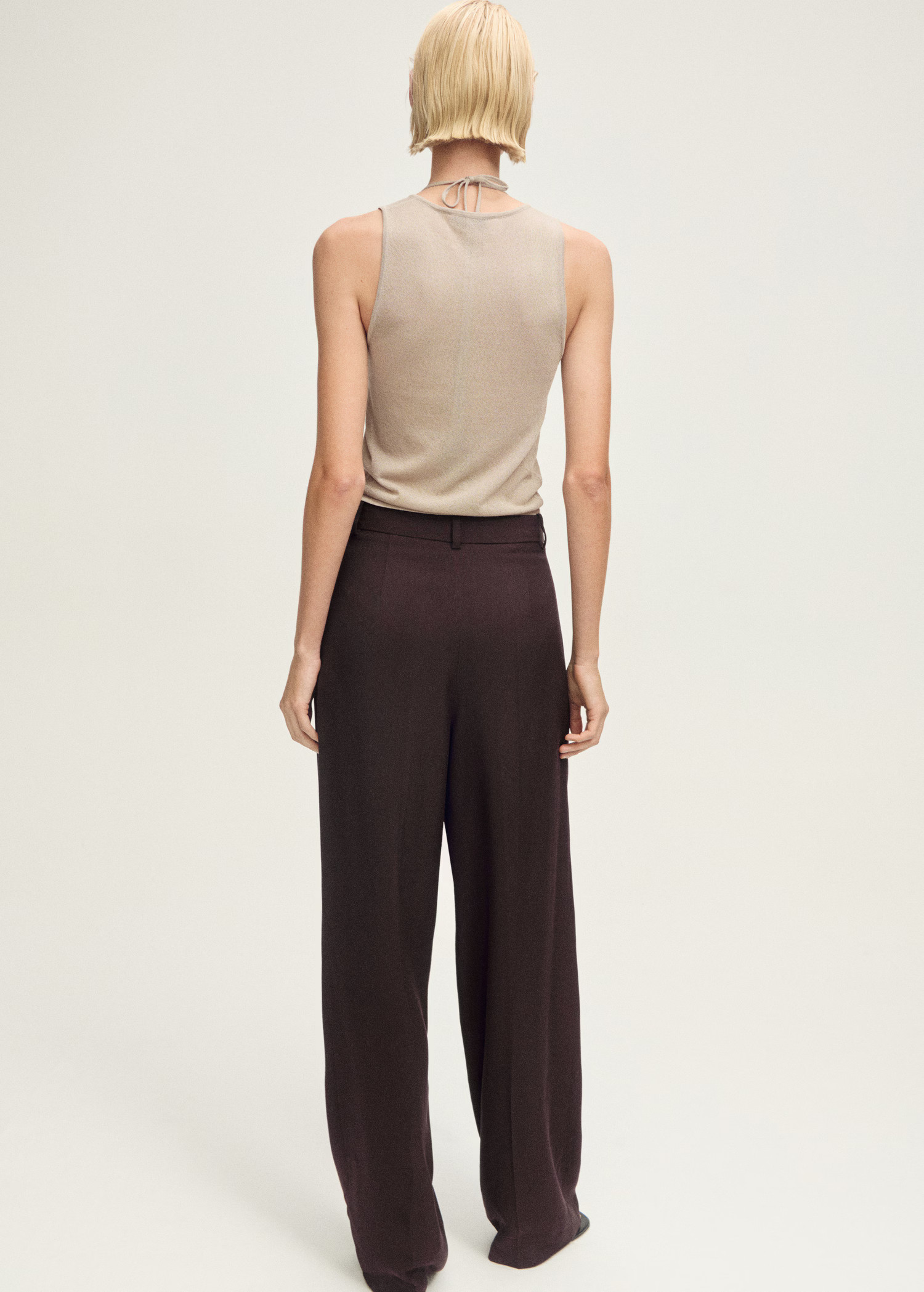 Wideleg pleated trousers - Women | MANGO USA | Mango (US/MX/AU)