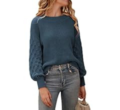 PRETTYGARDEN Women's Pullover Sweater Casual Long Sleeve Crewneck Loose Chunky Knit Jumper Tops | Amazon (US)