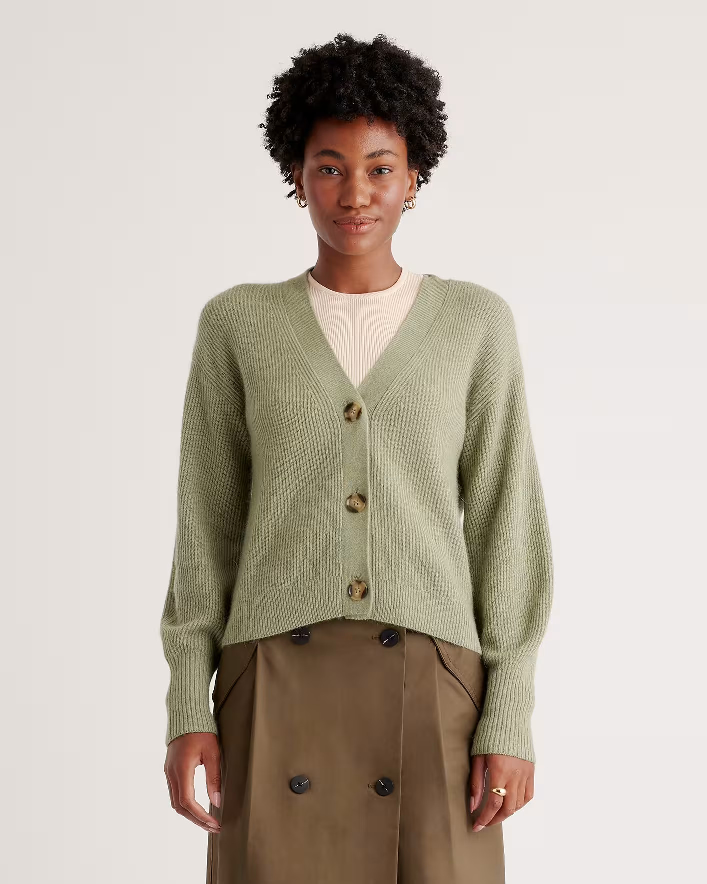 Baby Alpaca-Wool Cropped Cardigan | Quince