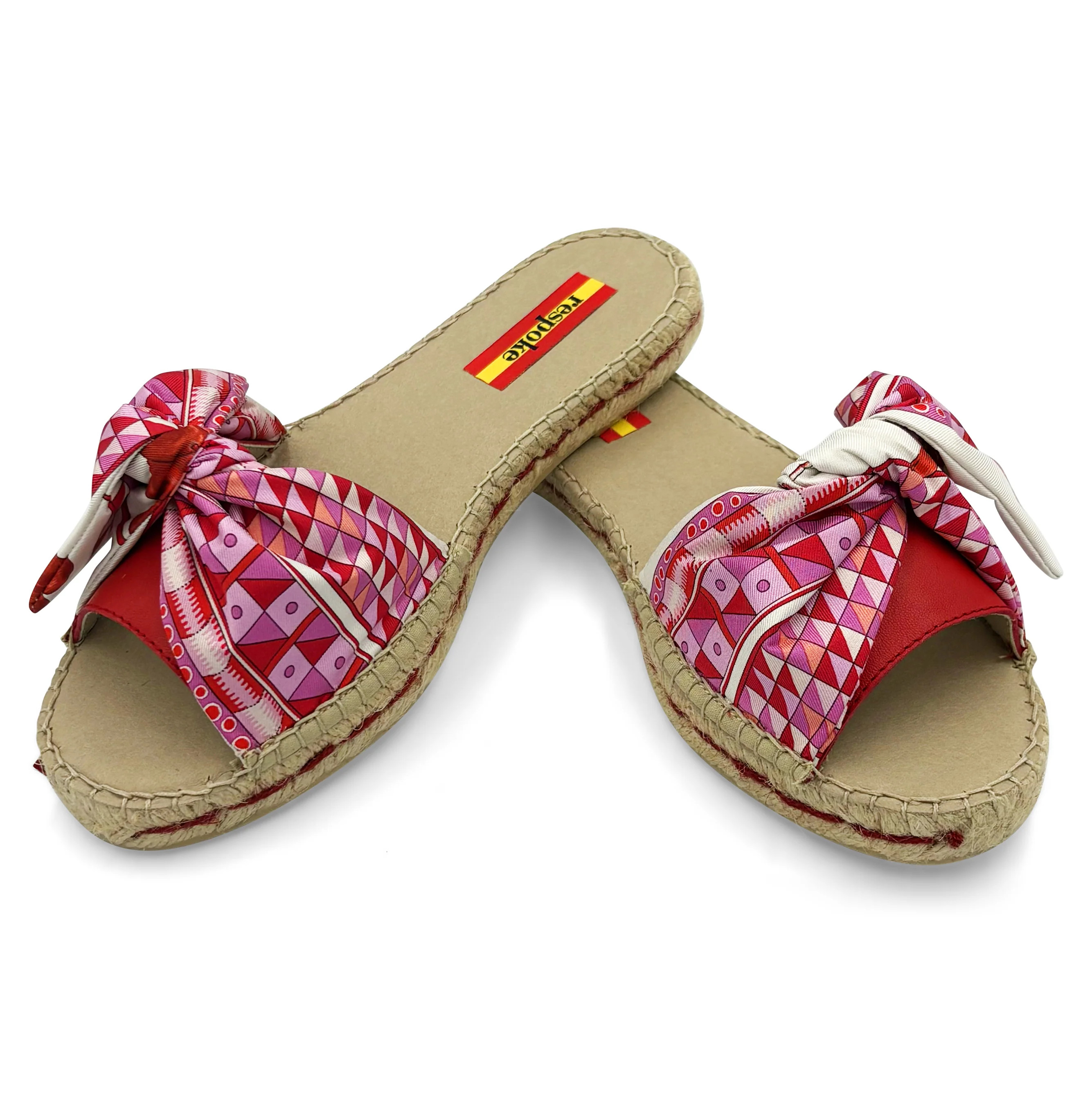 COPPIA Red Bow Slide Espadrilles | Respoke