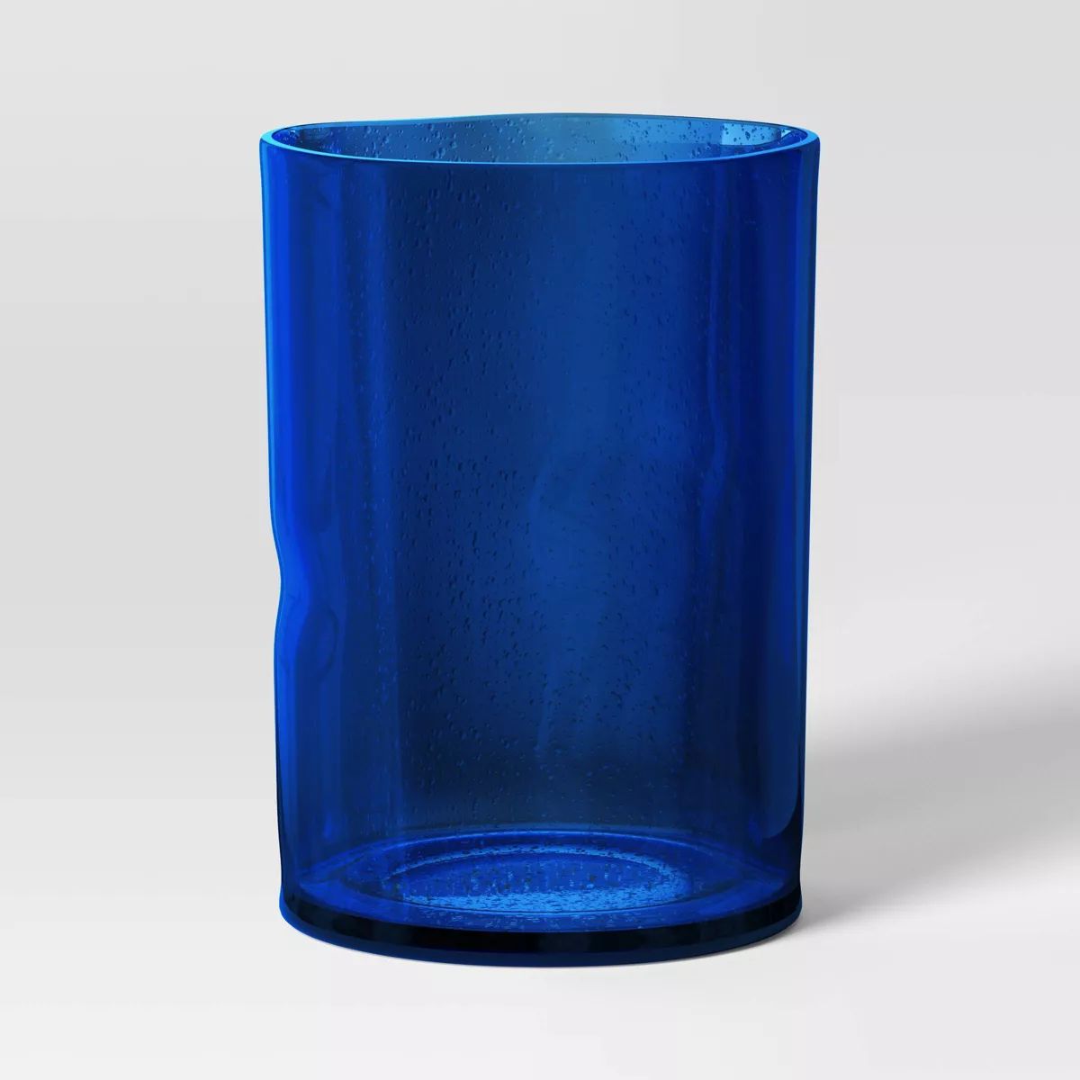 Medium Glass Hurricane Pillar Candle Holder Blue - Threshold™ | Target