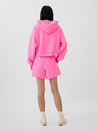 Relaxed Gap Mini-Logo Cropped Hoodie | Gap Factory