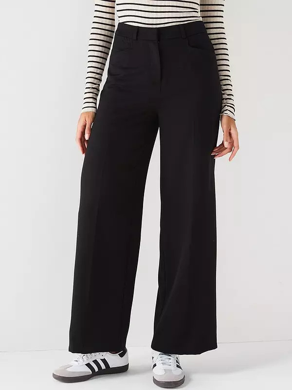 The Very Collection Wide Leg Trouser - Black | Very (UK)