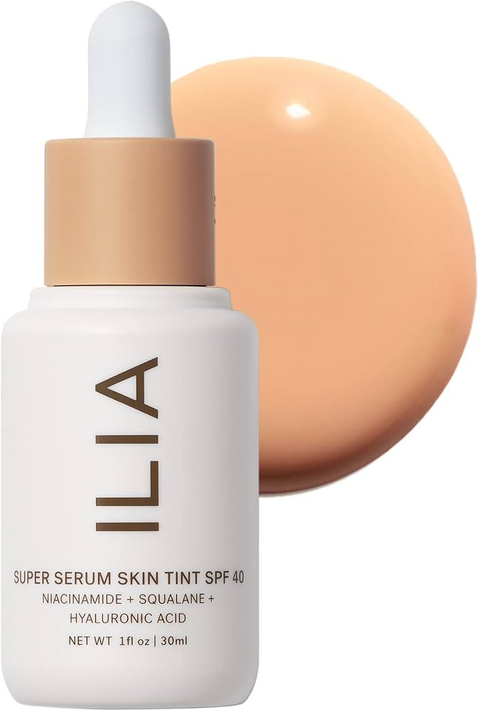 ILIA - Super Serum Skin Tint SPF 40 | Lightweight Foundation With Mineral SPF | Hydrate, Smooth, ... | Amazon (US)