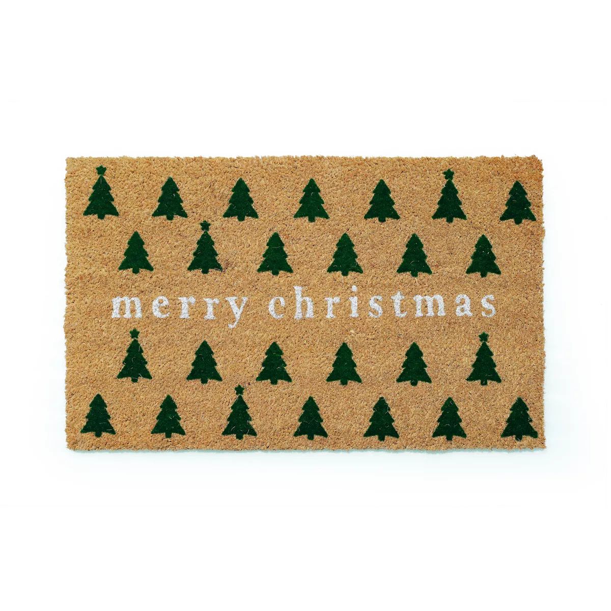 St. Nicholas Square® Merry Christmas Trees 18'' x 30'' Coir Doormat | Kohl's