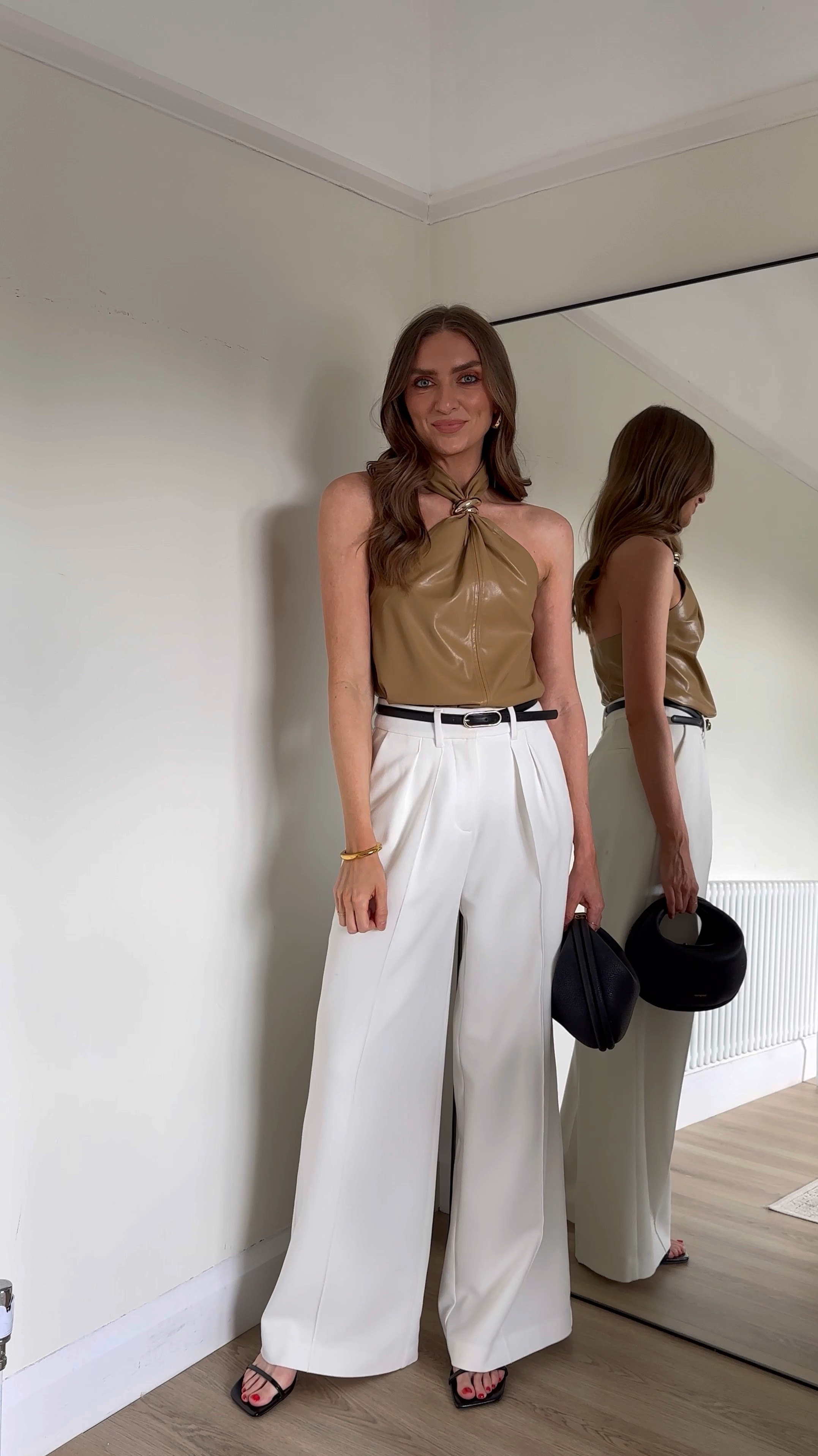 Date night outfit idea
Wearing a small in the H&M coated faux leather top
Size 8 reg in the Mint Velvet white wide leg trousers
I’m 5ft 6
Songmont Luna black bag
Black barely there heels


#LTKeurope #LTKuk