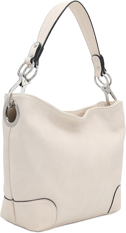 Hobo Shoulder Bag with Big Snap Hook Hardware | Amazon (US)