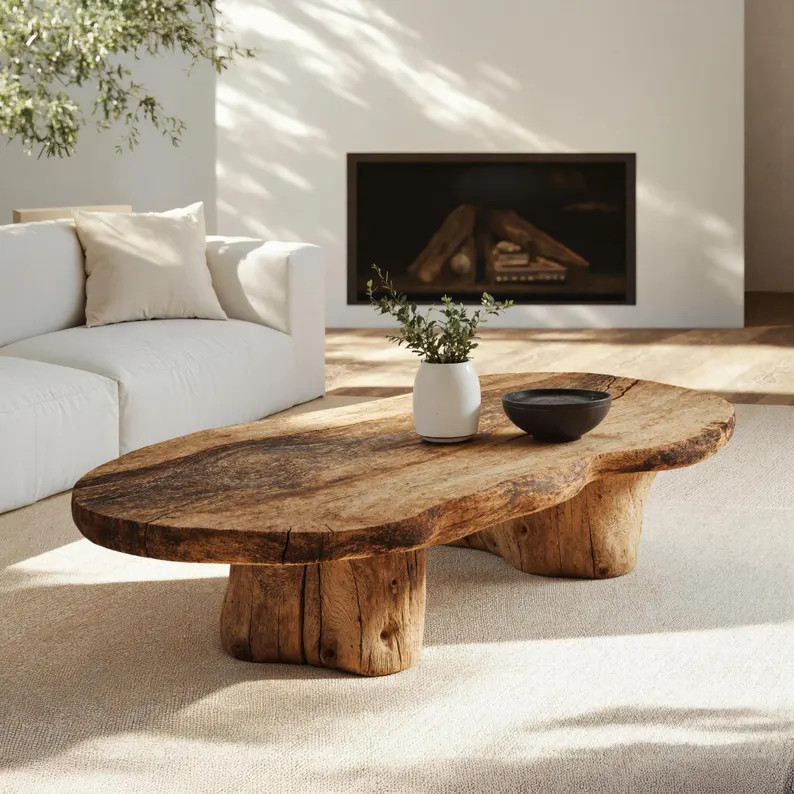 Modern driftwood coffee table Handcrafted coffee table reclaimed wood table living room table liv... | Etsy (US)