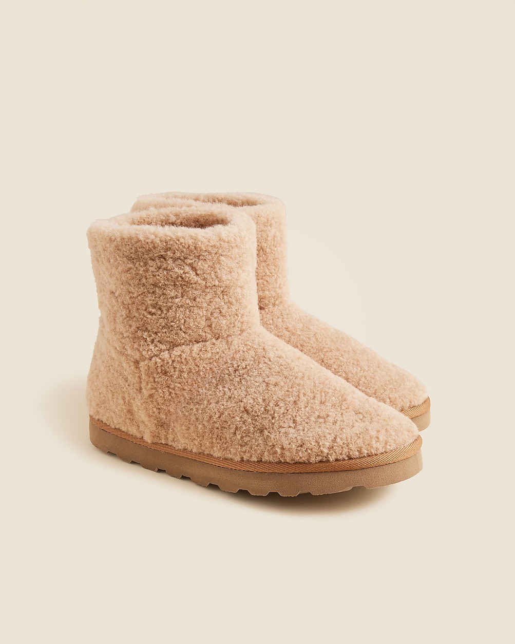Sherpa booties with faux fur | J. Crew US