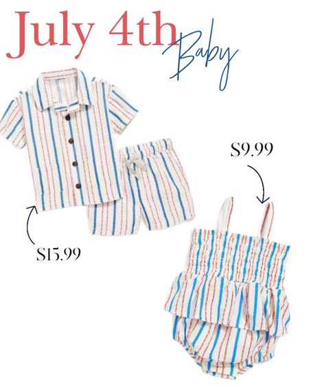 These 4th of July outfits for baby boys and baby girls are both under $20 and not only patriotic but so darn cute. 

#july4th #4thofjulyoutfit  #summeroutfit #ToddlerBoys #ToddlerGirls

#LTKSeasonal #LTKBaby #LTKKids