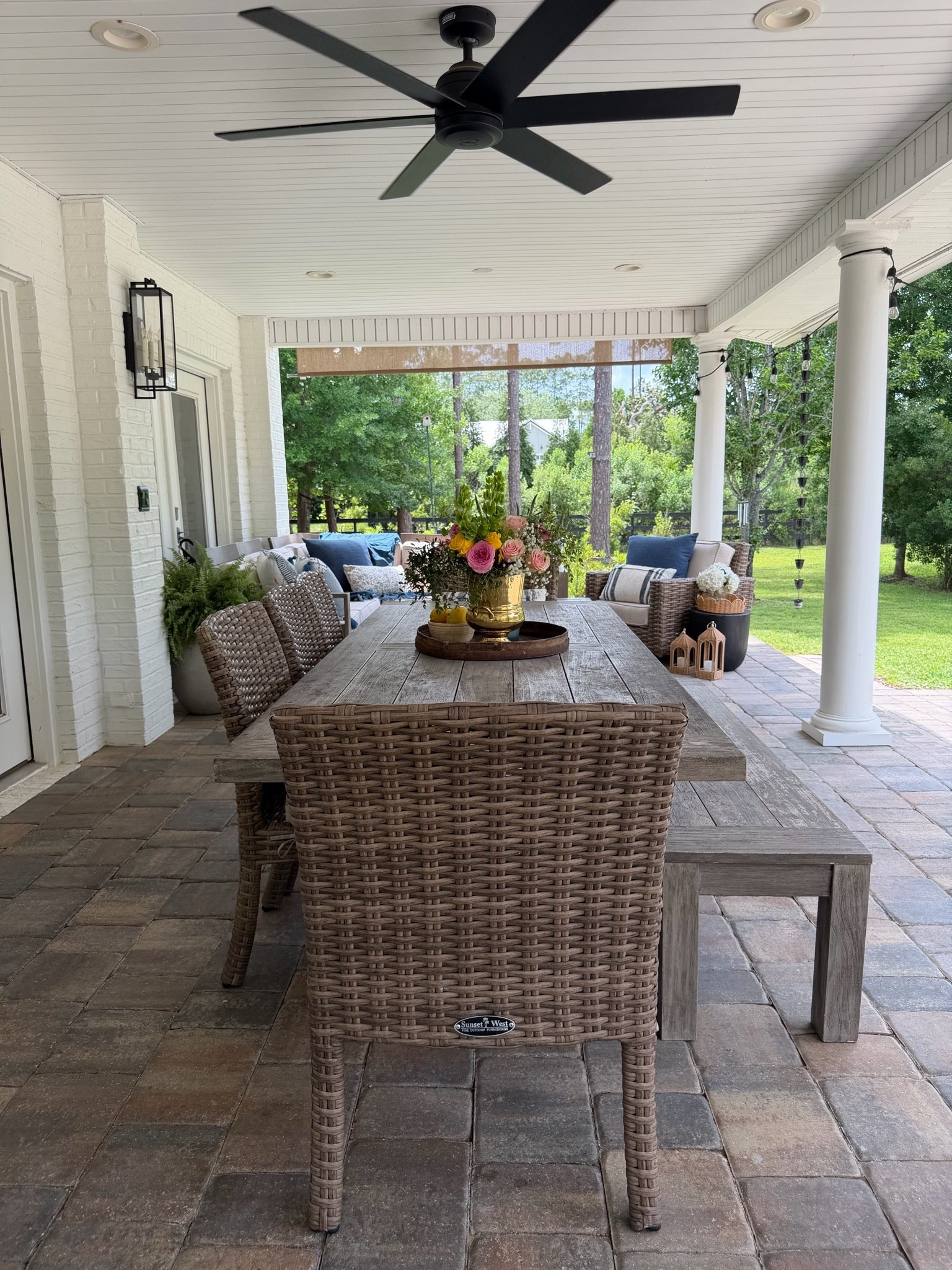 Turning our back porch into the ultimate entertaining space 🤍 From cozy seating to the prettiest outdoor details, these  Wayfair finds completely transformed the space. Everything is linked in my LTK Shop! @wayfair @Shop.LTK #wishyouwerehere #outdoor #Wayfair #Ad #WayfairPartner #liketkit #patioinspo #outdoorstyle