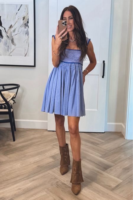What I wore for Hartley’s birthday party. It was a karaoke party and she loves blue! This is the cutest and easiest to wear dress, comes in a few colors, Sz small
I wore biker shorts underneath Sz small
Boots tts


#LTKStyleTip #LTKSeasonal #LTKOver40