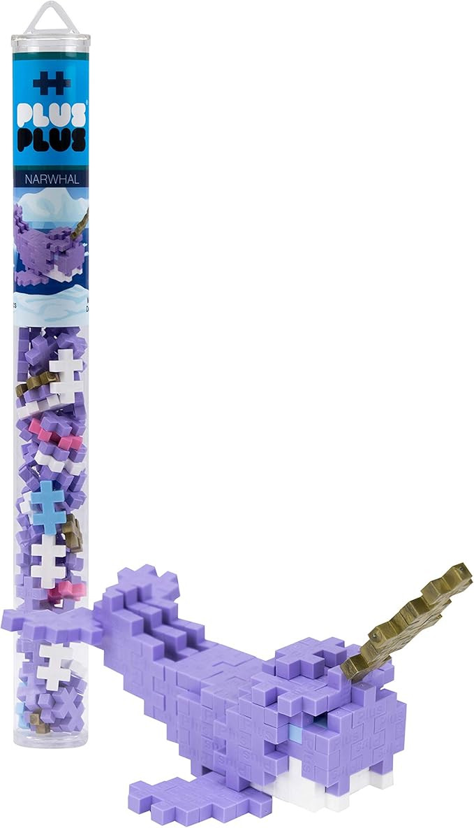 PLUS PLUS – Mini Maker Tube – Narwhal – 70 Piece, Construction Building Stem | Steam Toy, I... | Amazon (US)