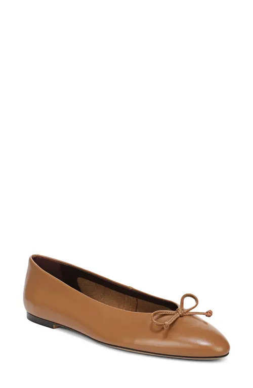 Franco Sarto Rosalee Ballet Flat in Brown Leather at Nordstrom, Size 8 | Nordstrom