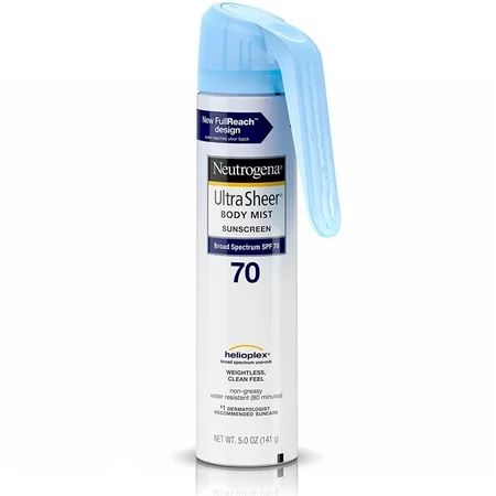 6 Pack - Neutrogena Ultra Sheer Body Mist Full Reach Sunscreen Spray Broad Spectrum SPF 70 5 oz | Walmart (US)