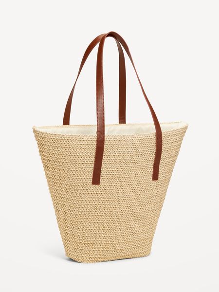 Straw Basket Tote | Old Navy (US)