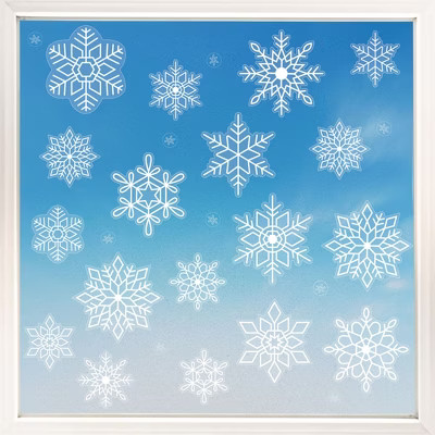 Big Dot of Happiness Snowflakes Window Clings, Reusable Winter Holiday Party Window Sticker Decor... | Target