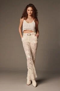 Sheer Lace Flare Pants | Forever 21 (US)