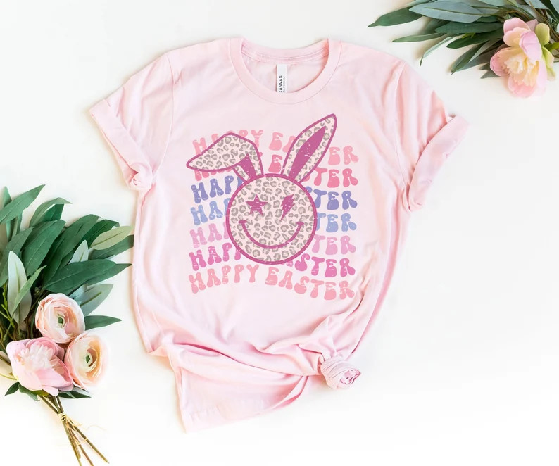 Happy Easter Shirt  Happy Easter Tee  Easter Bunny Shirt  | Etsy | Etsy (US)