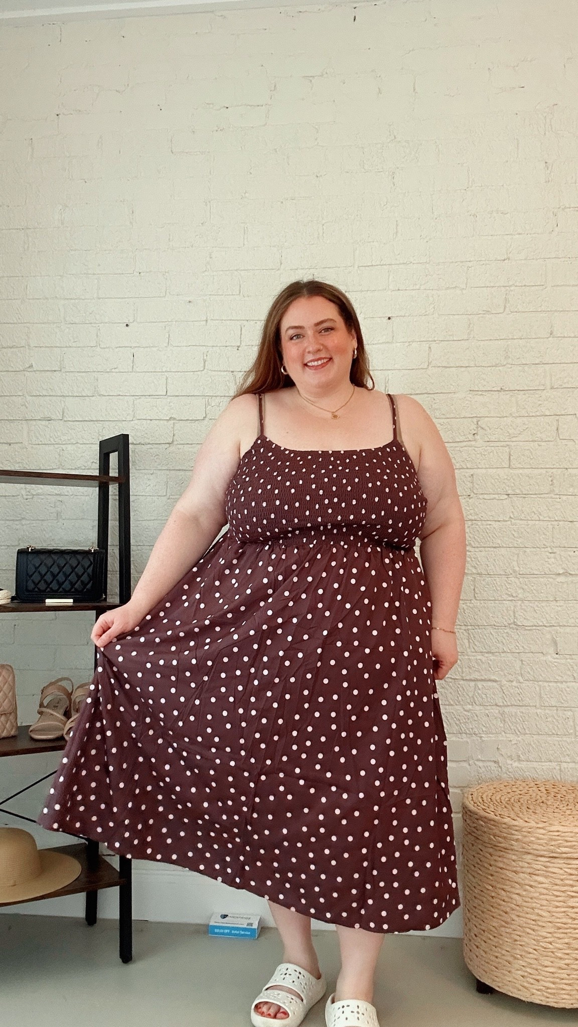 Trendy plus size friendly polka dot dress - true to size

#LTKPlusSize #LTKMidsize