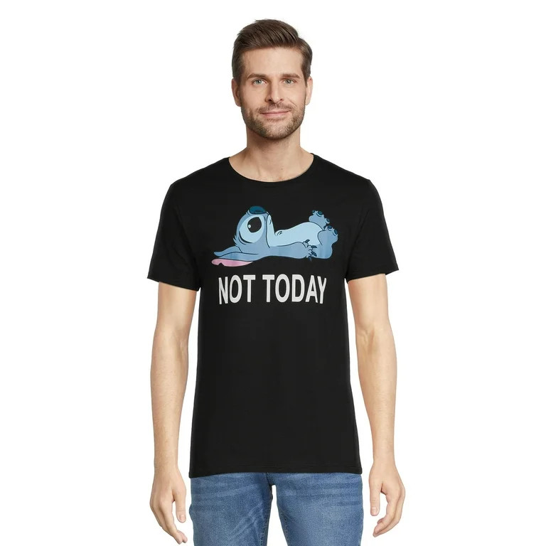 Disney Men's Stitch Not Today Graphic Tee, Size S-3XL | Walmart (US)
