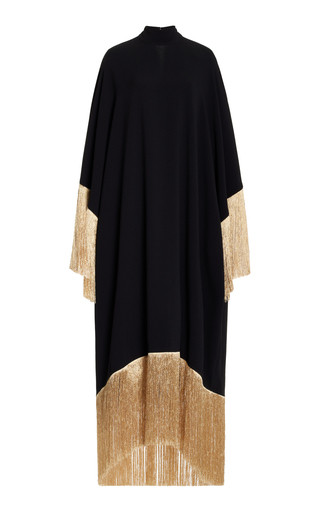Exclusive Farrah Fringed Deadstock Crepe Caftan | Moda Operandi (Global)