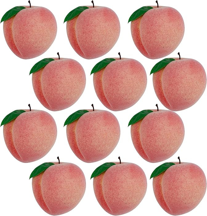 Happy Trees 12 piezas de fruta artificial de simulación de durazno para el hogar, cocina, mesa, ... | Amazon (US)