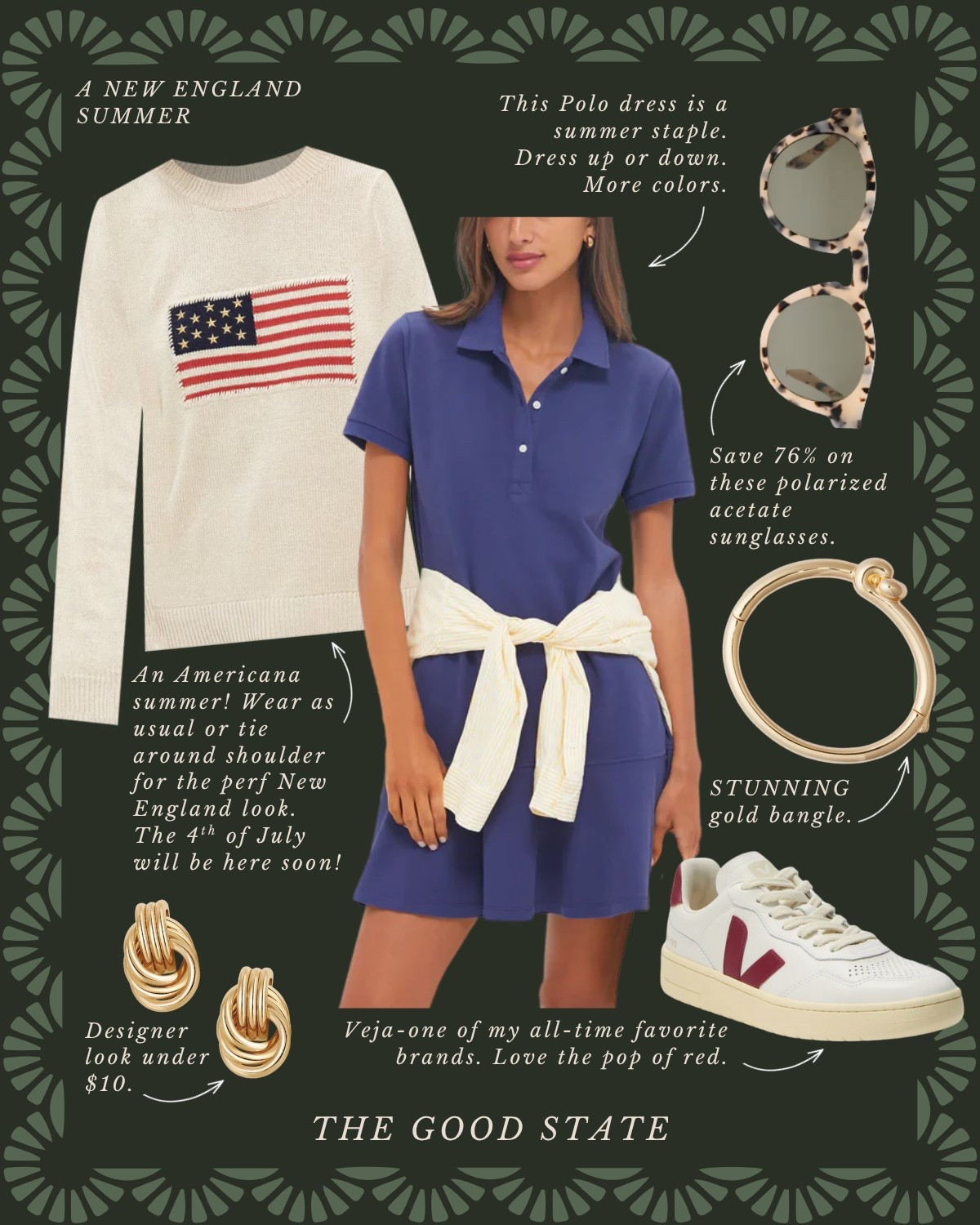 A New England Summer🦞 Save up to 76% today! This collection is for all the girlies living their best life as the summertime sunshine warms their face and the sea breeze blows through their hair. This is for the ones dreaming of evening strolls on Nantucket’s cobblestone roads and endless hydrangeas all around. For the ladies who love all things gingham, a lightweight sweater and all the classic stripes. For the ones who enjoy sailing in Newport, a picnic on the Cape Cod seashore and happy hour in Martha’s Vineyard. This collection is for you🦞 ⚓️ 🧺 

Ootd, outfit idea, style tip, classic style, timeless style striped sweater, quince, J.Crew, J.Crew, factory, target, target fashion, target style, Walmart, Anthropologie, Anthro, Madewell, white dress, spring dress, summer dress, spring fashion, summer fashion, vacation, outfit, Memorial Day sale, Memorial Day, outfit, Fourth of July, outfit, red, white, and blue outfit, gingham dress, quilt dress, organic skin, care, pearl, jewelry, Abercrombie, and Fitch, Tuckernuck, Madewell, H&M, Amazon, Amazon style, farmers market outfit, sissy light hat, dolce vita, women’s shoes, raffia bags, wedding guest dress, graduation dress, wedding guest, Lauren England, the good state


#LTKStyleTip #LTKFindsUnder50 #LTKSaleAlert