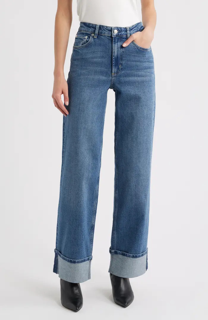Rails Getty Cuffed High Waist Wide Leg Jeans | Nordstrom | Nordstrom