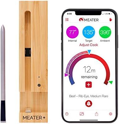 New MEATER+165ft Long Range Smart Wireless Meat Thermometer for the Oven Grill Kitchen BBQ Smoker... | Amazon (US)