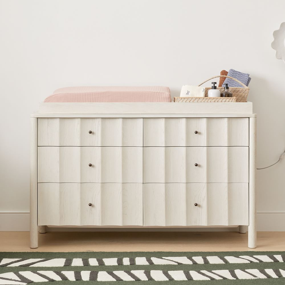 Scalloped 6-Drawer Wide Dresser with Removable Topper (56") | West Elm (US)