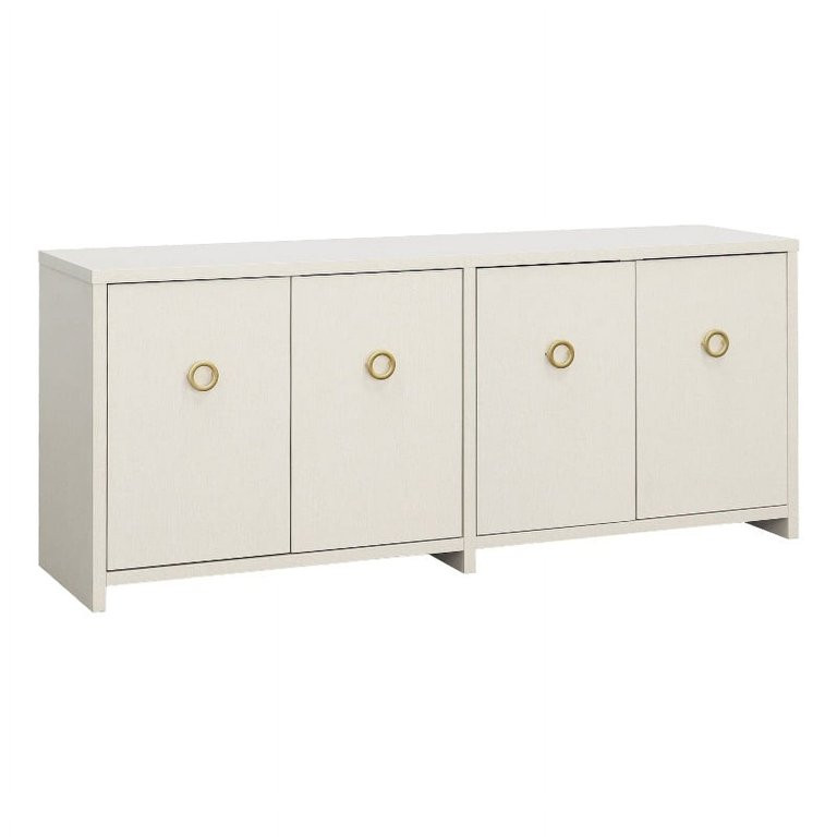 Sauder Grand Coast Engineered Wood Credenza in Dove Linen/Off White Finish | Walmart (US)
