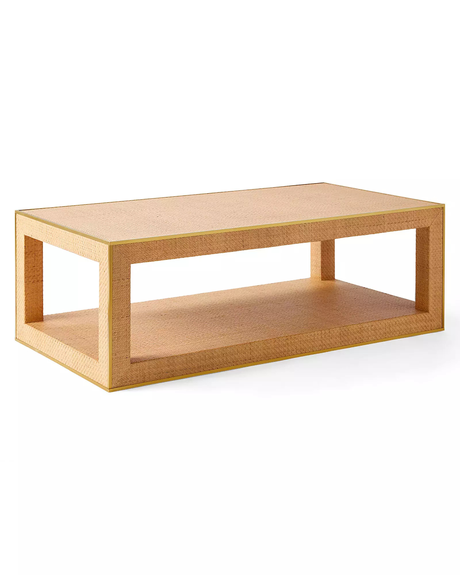 Malone Rattan Coffee Table | Serena and Lily