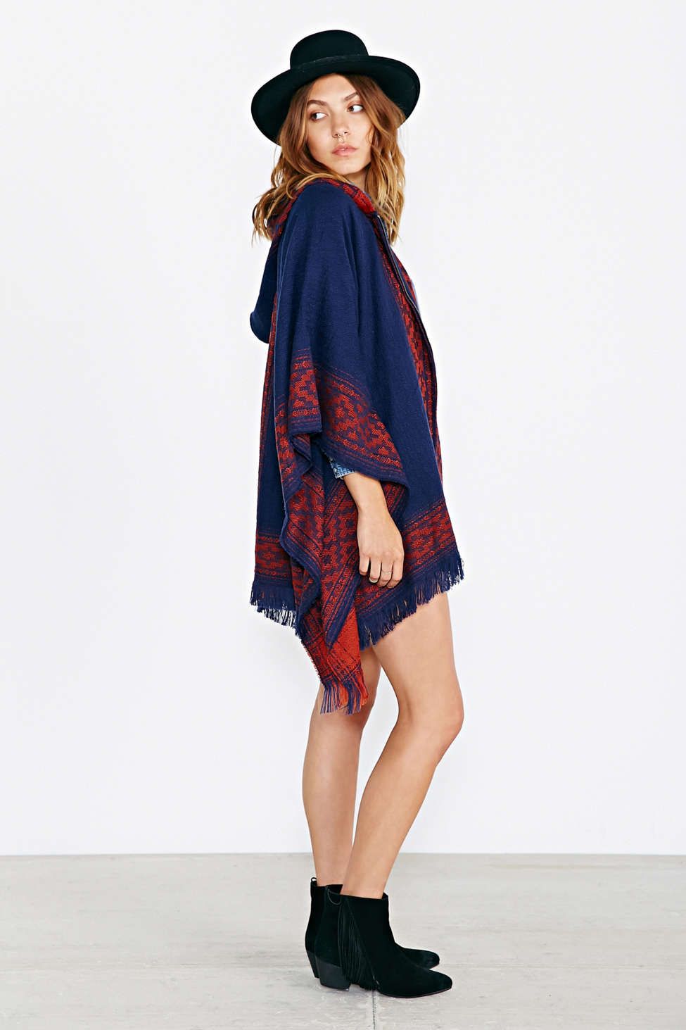 Ecote Blanket Poncho&nbsp;Jacket | Urban Outfitters US