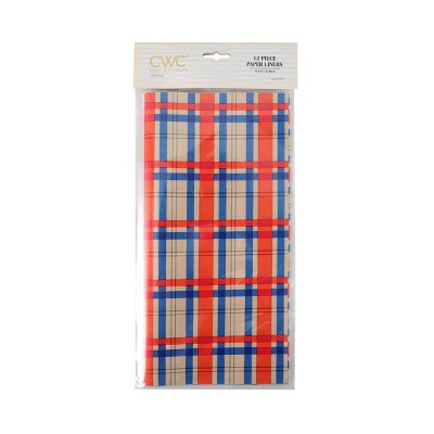Cook With Color 12pk Food Basket Liners Plaid | Target