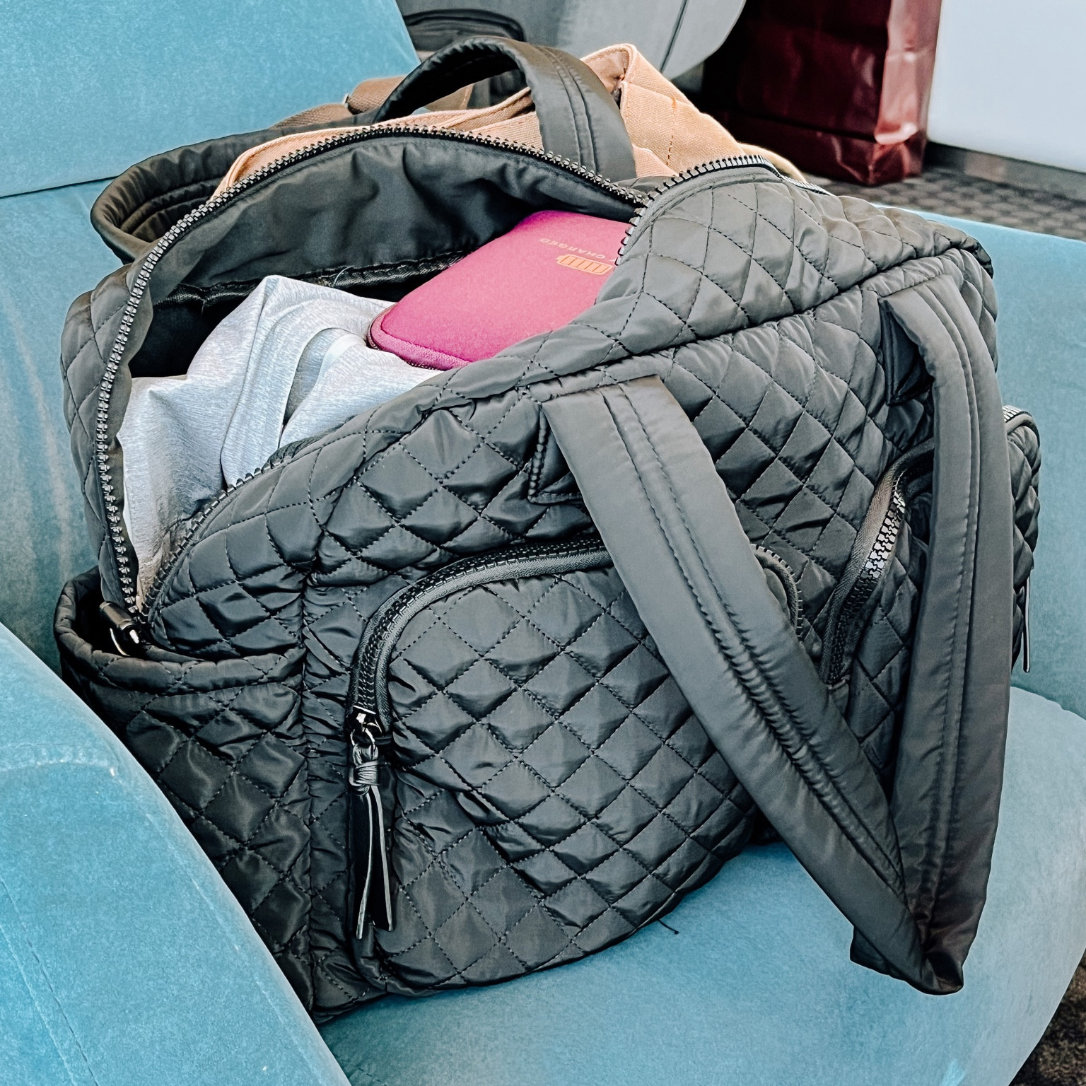 The best carry on travel bag! So many pockets and literally fits so much! 

#travelessentials #travelmusthaves  #vacation 

#LTKtravel #LTKfindsunder50 #LTKitbag